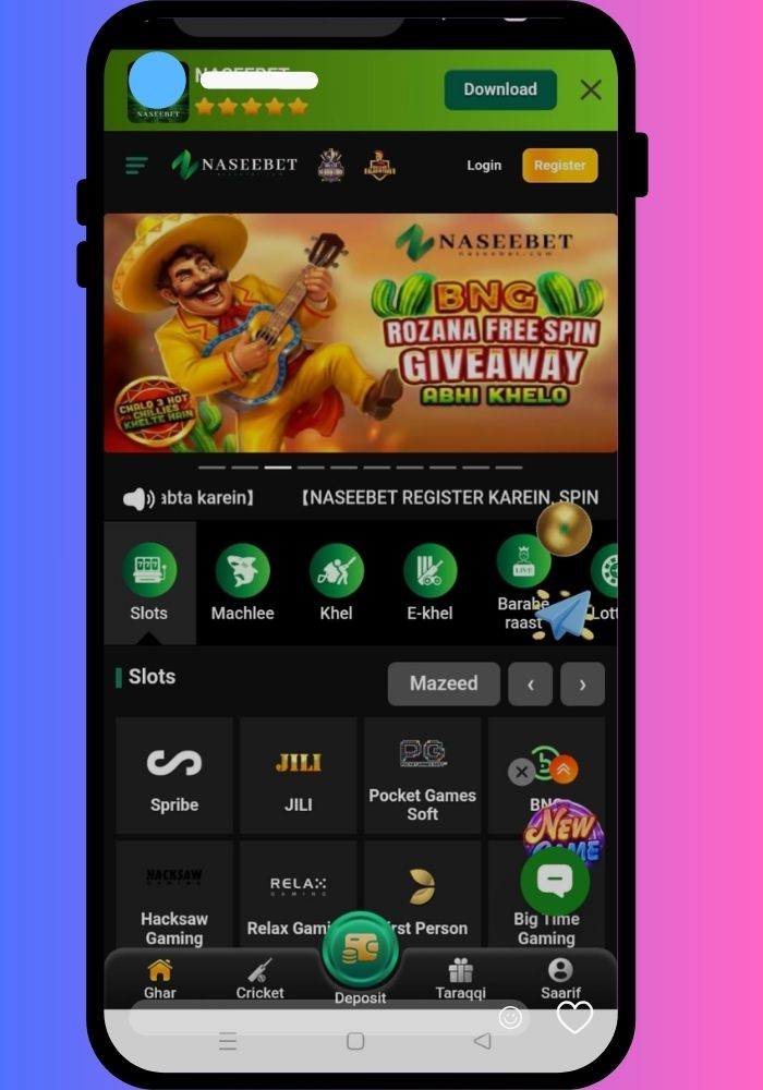 NASEEBET Login Game